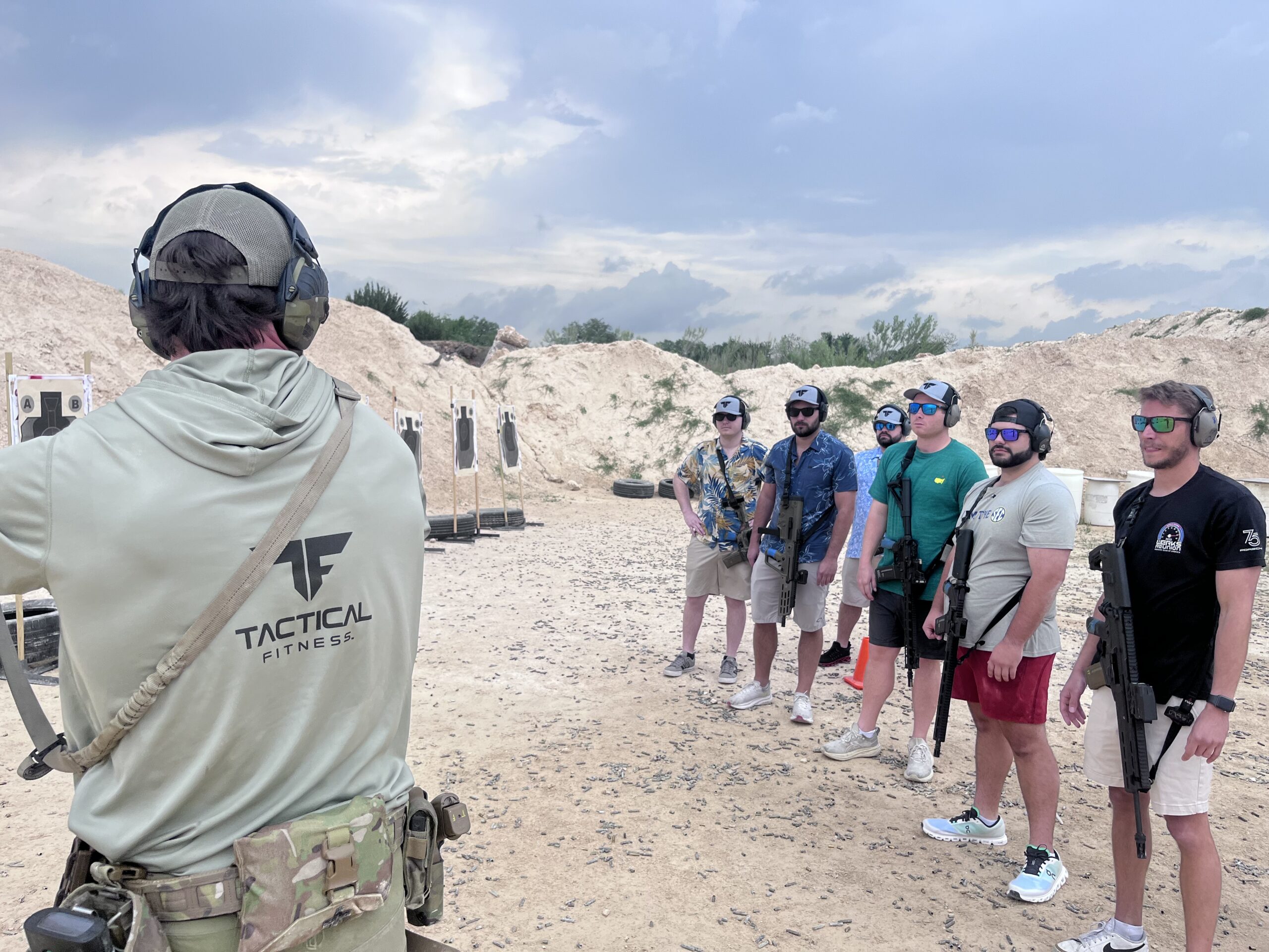 TFA instructor briefing Combat Club members at the private outdoor range