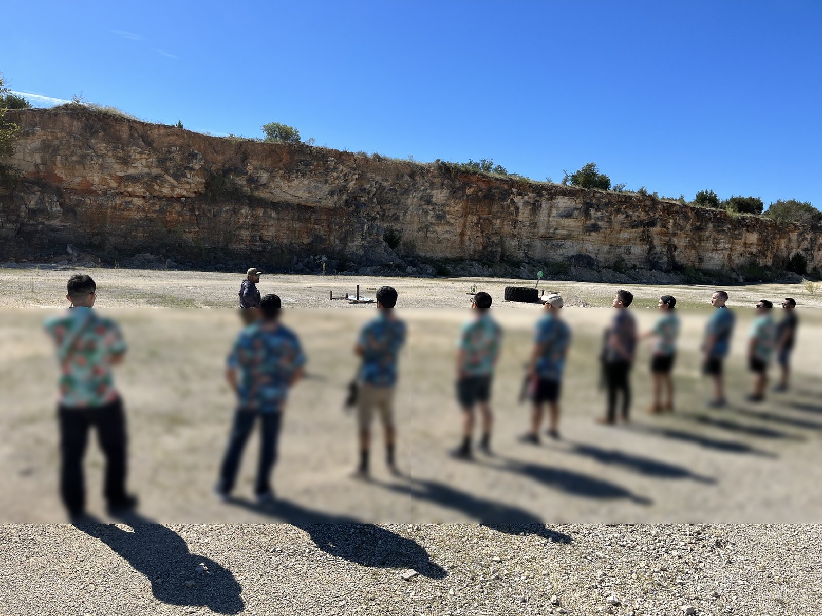 Group at facility