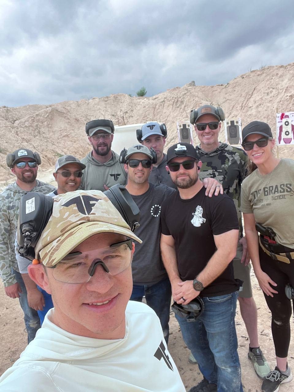 Combat Club members after Saturday morning session at the private outdoor range