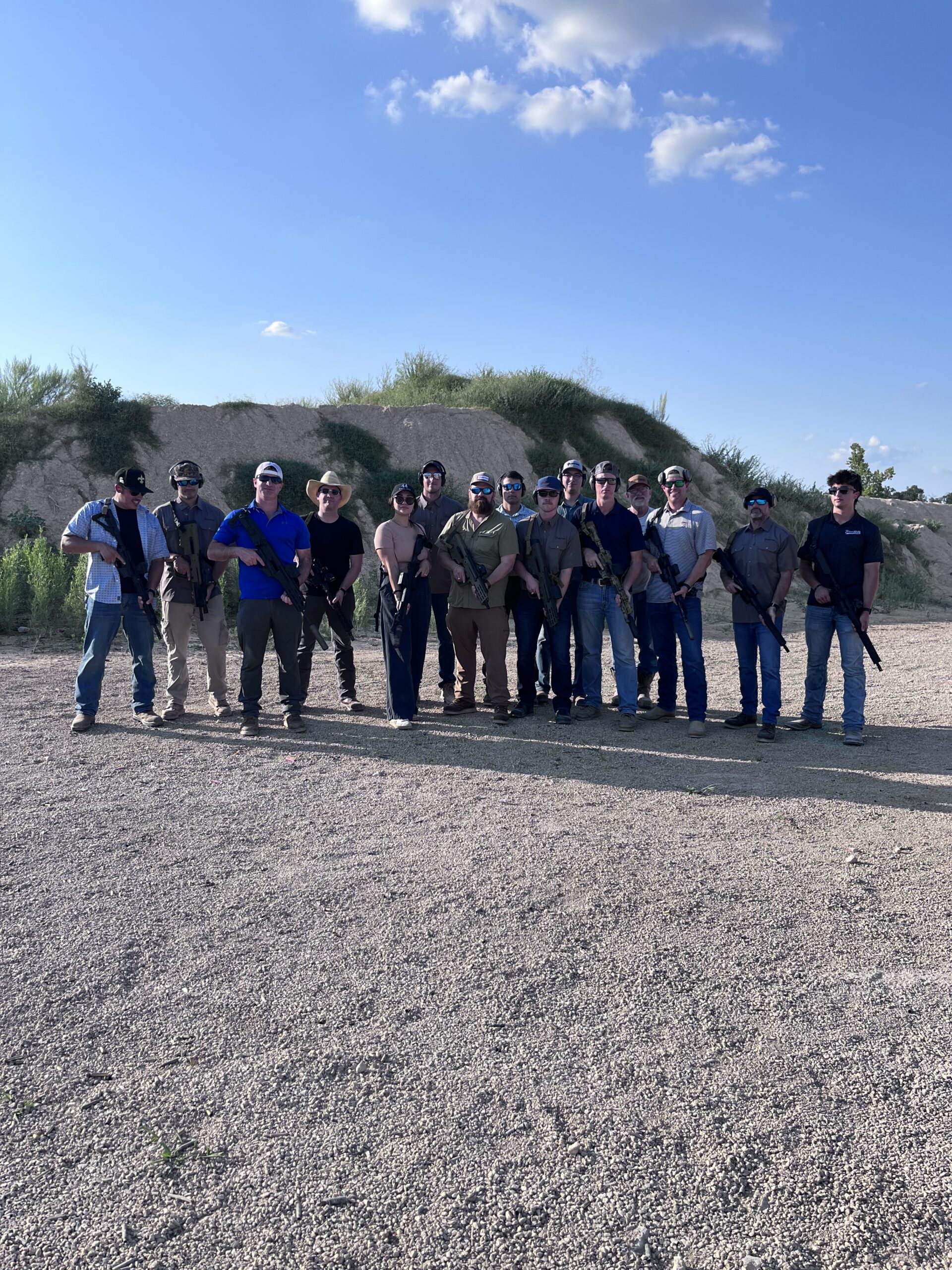 Corporate group at Tactical Fitness Austin private range