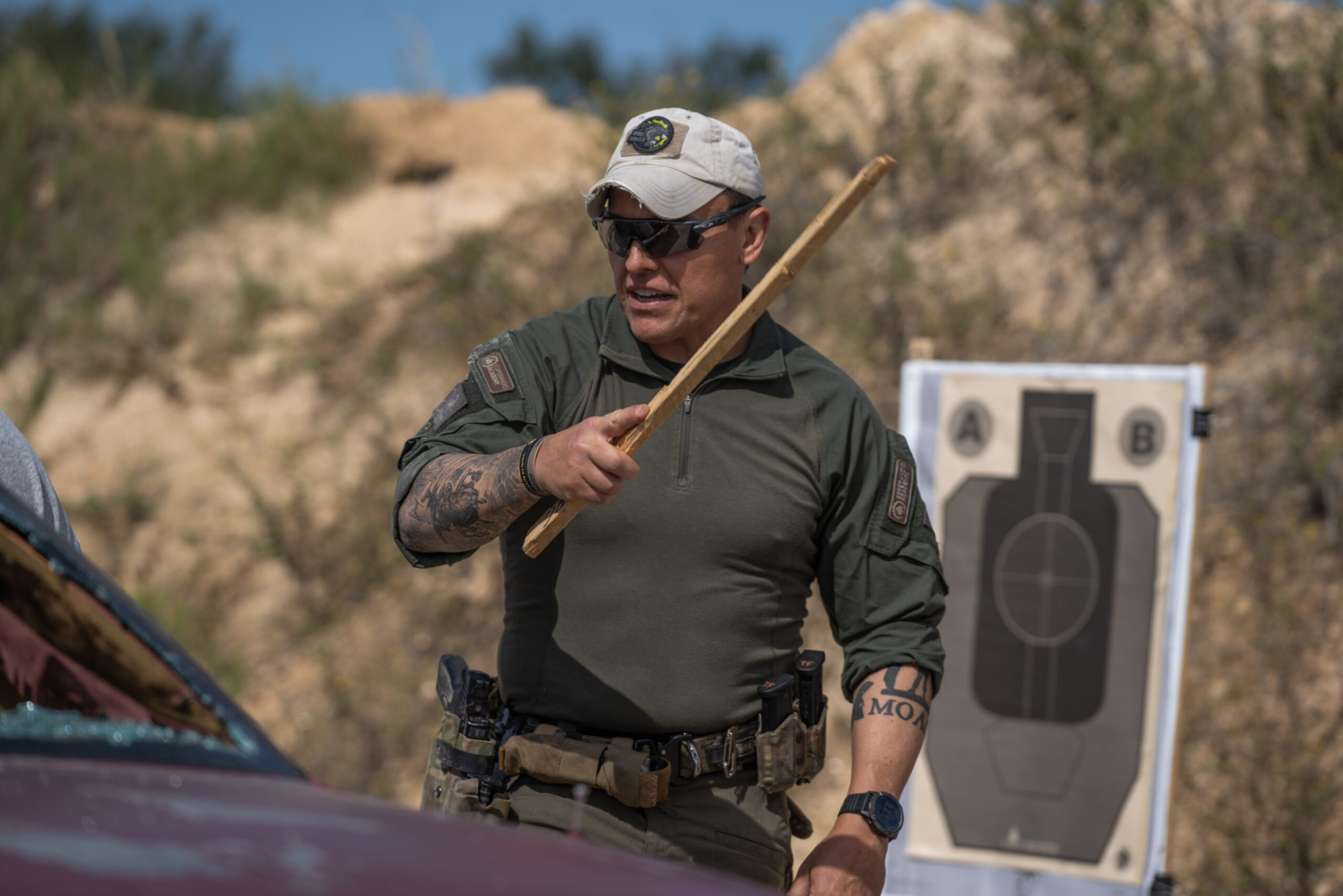 Scenario-based decision training in Combat Club.