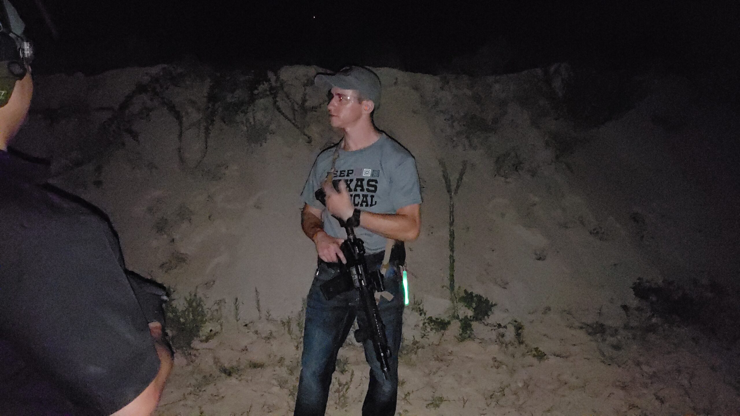 Low-light carbine training after dark.