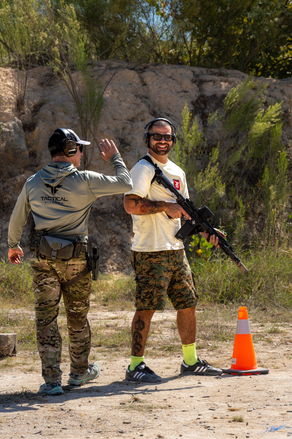 Instructor and student after a passed standard