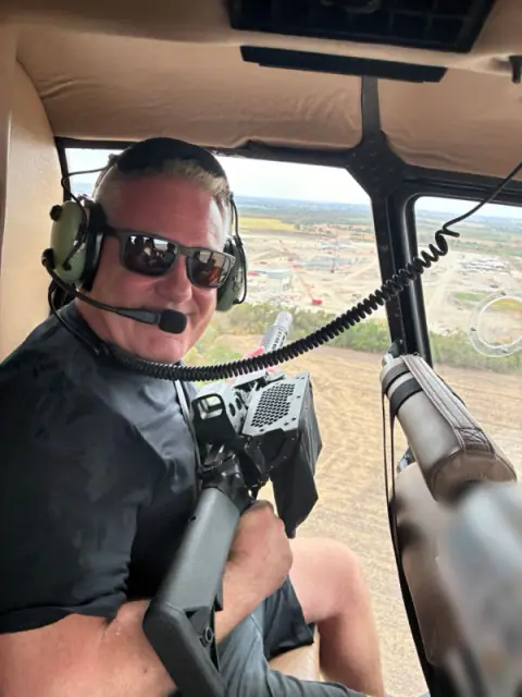 Shooting from the helicopter